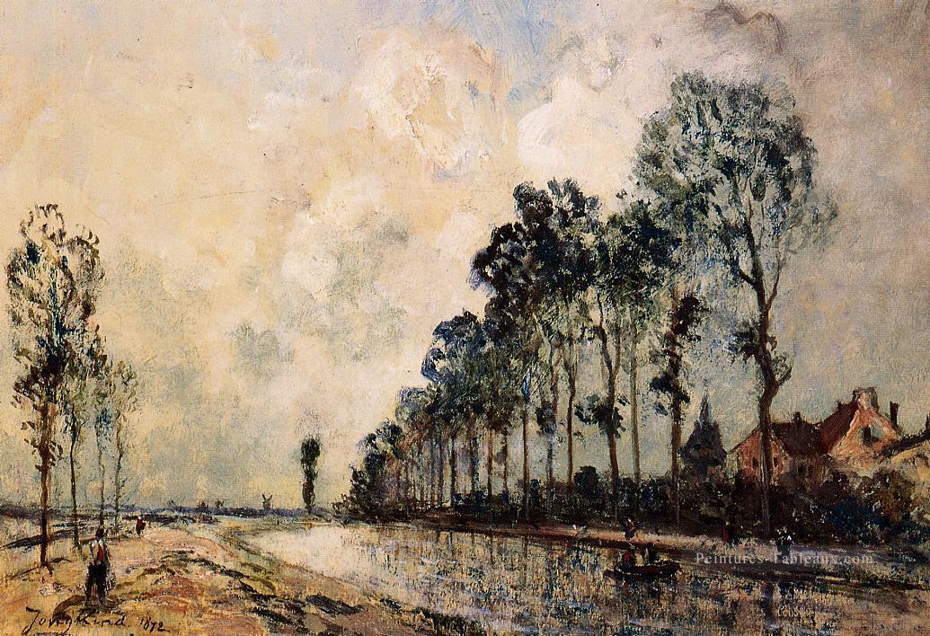 Le canal d’Oorcq Aisne Johan Barthold Jongkind Paysage impressionniste Peintures à l'huile
